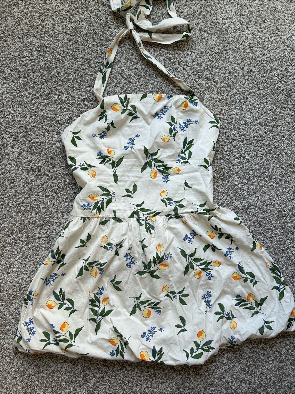 Women’s Sim & Sam Halter Dress with Lemon & Floral Print